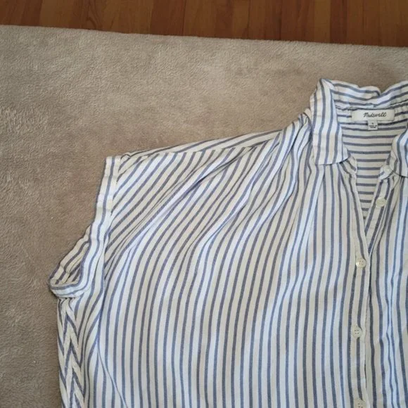 Madewell Central Shirt Dalton Stripe size small - Picture 7 of 15